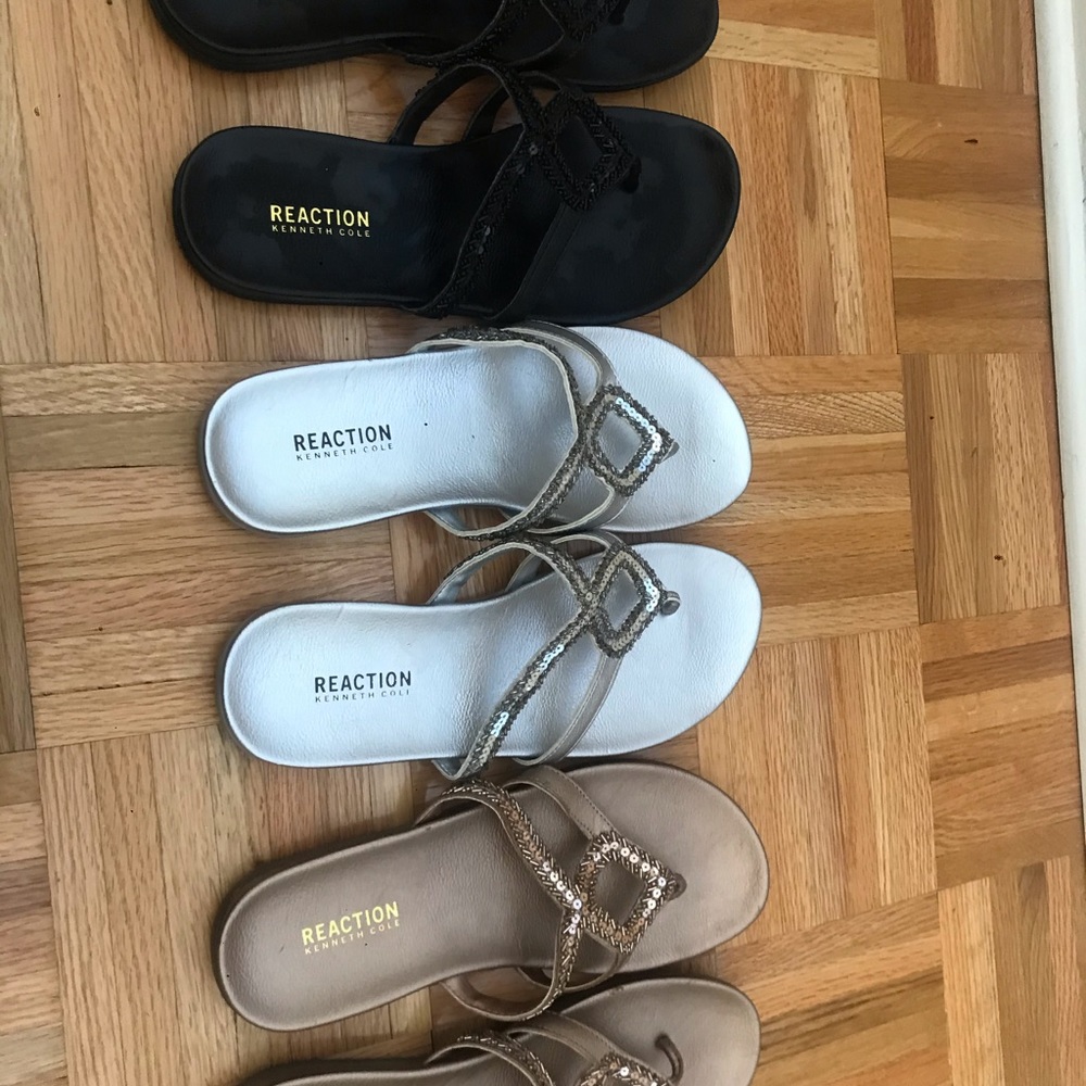 Three pair of Kenneth Cole Reaction Sandals